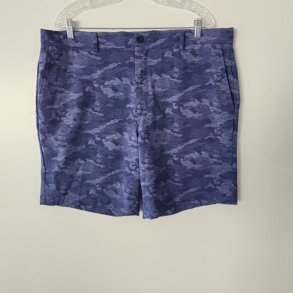 Vineyard Vines Shorts Breaker Short Blue Camo Nylon Spandex Stretch Mens 40 - Picture 2 of 11
